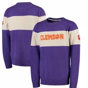 Bruzer Clemson Tiger Sweater Purple Orange